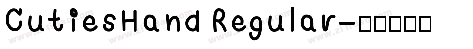 CutiesHand Regular字体转换